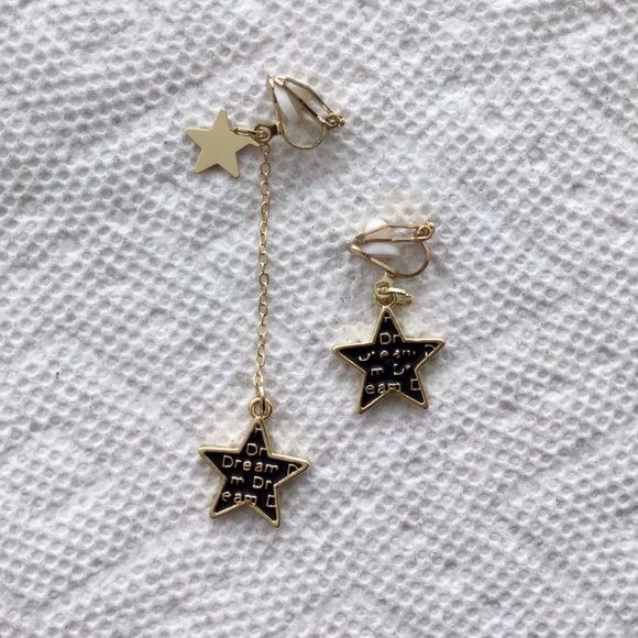 Dream Star Asymmetric Clip-On Earrings - Picture 1 of 1